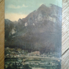 Carte postala Busteni Muntele Caraiman 2800 m panorama orasului circulata 1916 editura V. Teodorescu Muntii Carpati Romania