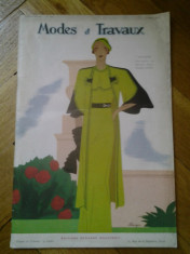 Revista franceza Modes et Travaux 15 mai 1934 moda si design vestimentar art deco chic fashion cool Franta peste 120 ilustratii + reclame de epoca foto