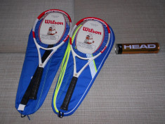 Vand 2 rachete (palete) de tenis Wilson, 2 huse si mingii HEAD ATP Noi foto