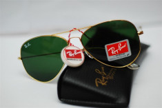 Ochelari de soare RAY BAN AVIATOR 3025 GOLD FRAME - GREEN LENS !!! OFERTA !!! foto