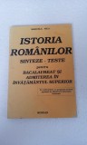 ISTORIA ROMANILOR SINTEZE-TESTE PENTRU BACALAUREAT SI ADMITERE