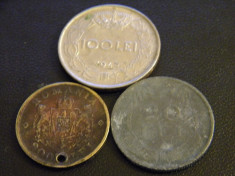 Set Lot Romania Regalista 3 monede diferite anii 40 foto