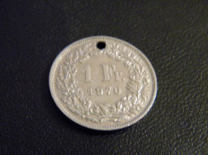 Elvetia 1 franc 1970 gaurit foto