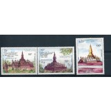 LAOS 1990 ARHITECTURA, TEMPLE COTA MICHEL 10 EURO