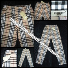 PANTALON DAMA GEN FIRMA BURBERRY IMPRIMEU CLASIC COLANTI FEMEI 2 BUZUNARE foto