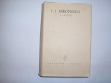 I. I. MIRONESCU - SCRIERI (Col. Scriitori romani) RF9/0, Alta editura