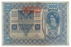AUSTRIA AUSTRO-UNGARIA 1000 KRONEN KORONA COROANE 1902 [2] foto
