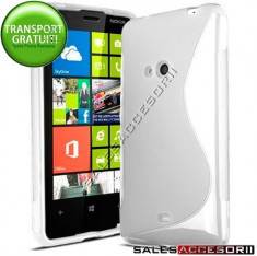 HUSA NOKIA LUMIA 625 SILICON GEL TPU S-LINE ALBA - TRANSPORT GRATUIT POSTA RO! foto