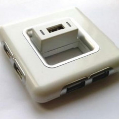 Multiplicator de priza USB cu 7 porturi cu mufa de alimentare suplimentara. foto