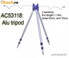 Stativ / Suport / Tripod Pentru Feeder Pescuit Stationar La Rau La Fund + 2 Senzori ALarme Direct pe Lanseta Pentru Arges , Neajlov , Toate Raurile foto