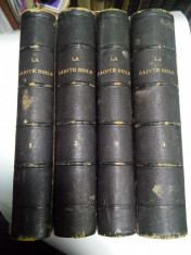 LA SAINTE BIBLE - 4 volume - Paris 1845 ( BIBLIA in limba franceza) foto
