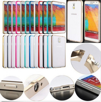 Husa bumper maro aluminiu Samsung Galaxy Note 3 N9000 + folie ecran + expediere gratuita Posta - sell by PHONICA foto