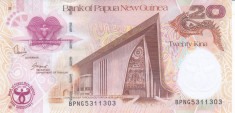 Bancnota Papua Noua Guinee 20 Kina 2008 - P36 UNC (comemorativa) foto