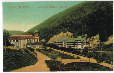 1244 - SLANIC MOLDOVA, Bacau, hotel Racovita - old postcard - unused foto