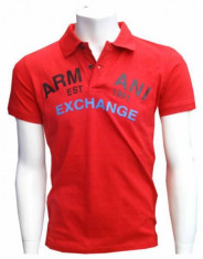 Tricou Polo Armani Exchange rosu foto