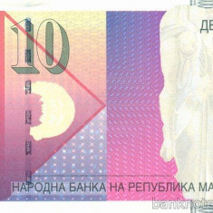 MACEDONIA █ bancnota █ 10 Denari █ 2008 █ P-14h █ UNC █ necirculata