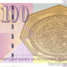 MACEDONIA █ bancnota █ 100 Denari █ 2004 █ P-16e █ UNC █ necirculata