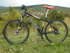 Bicicleta mountain bike GENESIS IMPACT cadru aluminu 7005 Pro-Motion, furca ROCKSHOX J1, Shimano Deore, ghidon Teoga (cadru 45 cm) cca S foto