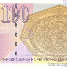 MACEDONIA █ bancnota █ 100 Denari █ 2002 █ P-16d █ UNC █ necirculata