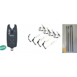 Set 4 Avertizori digital Baracuda TLI23 cu 4 swingeri cu lumina si 4 PICHETI