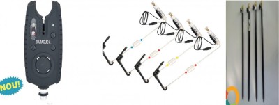 Set 4 Avertizori digital Baracuda TLI23 cu 4 swingeri cu lumina si 4 PICHETI foto