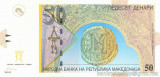 MACEDONIA █ bancnota █ 50 Denari █ 2001 █ P-15c █ UNC █ necirculata