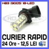 BEC AUTO LED HB3 9005 18-SMD LUMINI DE ZI (DRL) FAZA LUNGA (FLASH) PROIECTOARE, Universal