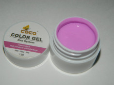 GEL UV COLOR COCO( NR. 136 )CULORI FOARTE PIGMENTATE CONSISTENTA MEDIE CALITATE GARANTATA ORIGINAL foto