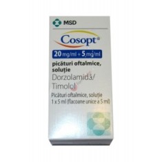 Cosopt - picaturi ochi - glaucom - presiune oculara - oftalmice foto