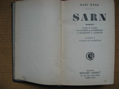 Mary Webb - Sarn (in limba franceza) foto