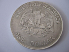 moneda argint ONE DOLLAR 1865 reproducere foto