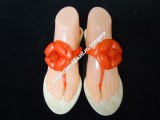 PAPUCI CORAI DAMA SLAPI ROSII FLIP FLOPS SUN VARA PLAJA ZI SEARA made in ITALY, 37