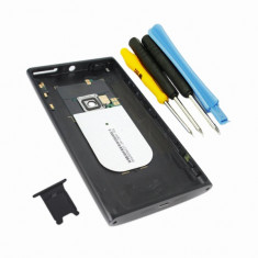 Carcasa body pentru Nokia Lumia 920 cu modul de incarcare Wireless si Tray SIM, Negru + Set surubelnite si accesorii montaj foto