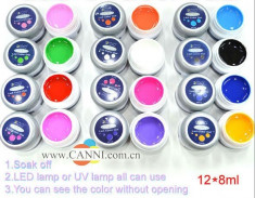 Geluri colorate set gel uv color 12 culori bucati COCO UV / LED / soak off geluri pure kit unghii false tehnice lampa uv foto