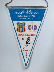 Fanion Cupa Campionilor Europeni , semifinala : STEAUA Bucuresti - Anderlecht, 16 aprilie 1986 foto