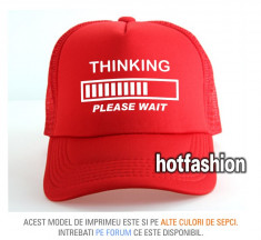 SAPCA, SEPCI TRUCKER, cu plasa, snapback - THINKING PLEASE WAIT - exclusiv ! foto