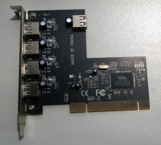 Placa PCI USB 4xUSB extern +1 USB intern Chipset VIA VT6212 foto