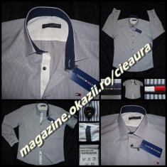 CAMASA BARBATEASCA 3XL MANECA LUNGA / SCURTA FIRMA TOMMY HILFIGER DUNGI ALBE BLEU INTERIOR GULER BLEUMARIN COLECTIE NOUA CAMASI BARBATI XXXL foto