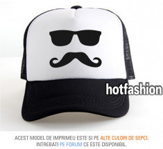 SAPCA, SEPCI TRUCKER, cu plasa, snapback - HIPSTER MOUSTACHE - e x c l u s i v ! foto