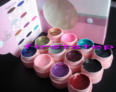 Geluri colorate set gel uv color 12 culori bucati CaNNI UV / LED / soak off geluri pure kit unghii false tehnice lampa uv foto