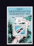 Germania 1991 - PISTA DE BOB DE LA ALTENBERG, colita nestampilata, N5, Sport, Nestampilat