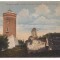 #carte postala(ilustrata)-DAMBOVITA-Targviste,Ruinele Palatului Domnesc si Turnul Kindia anul 1922