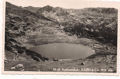 #carte postala(FOTO)-LACUL ZANOAGA-m-tii Retezat anul 1938 foto