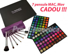 Trusa Machiaj 120 culori vii MAC 01 + CADOU 7 Pensule profesionale machiaj foto