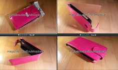 HUSA FLIP eleganta model 2014 ** Alcatel OT-991 ,ot 991,ot991 ** roz cu inchidere magnetica **TRANSPORT GRATUIT POSta RO foto