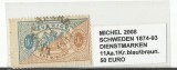 SUEDIA - 11 Aa. 1KR.BLAU\BRAUN STAMPILAT