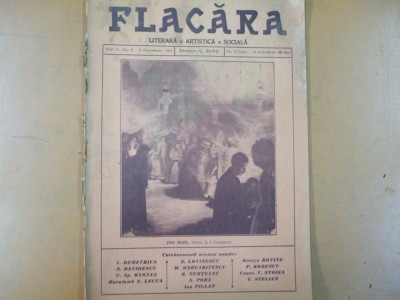 Flacara An V Nr 8 1915 Cenaclul idealistilor, Comanescu, Calinescu, Leon Biju foto