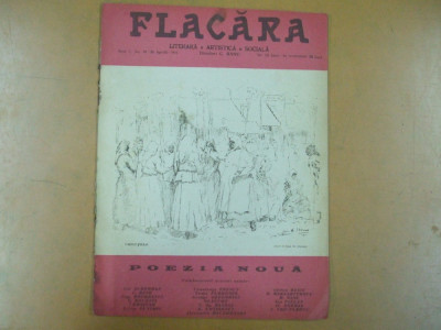 Flacara An V Numar 29 1916 Coperta Jean Al. Steriadi foto