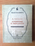 J Aforisme Si Reflectii - G. Calinescu, 1984, Alta editura