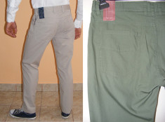 Pantaloni subtiri barbati &amp;quot;Slim Fit Chino&amp;quot; Marime W 52 (cca 38 blug) XXL foto